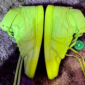 Billy Elish neon green Jordan 1s from stockx